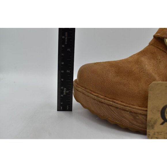 Born Womens 11 Nola Tan Camel Distressed Leather Slip On Platform Clogs Mules - Picture 13 of 15